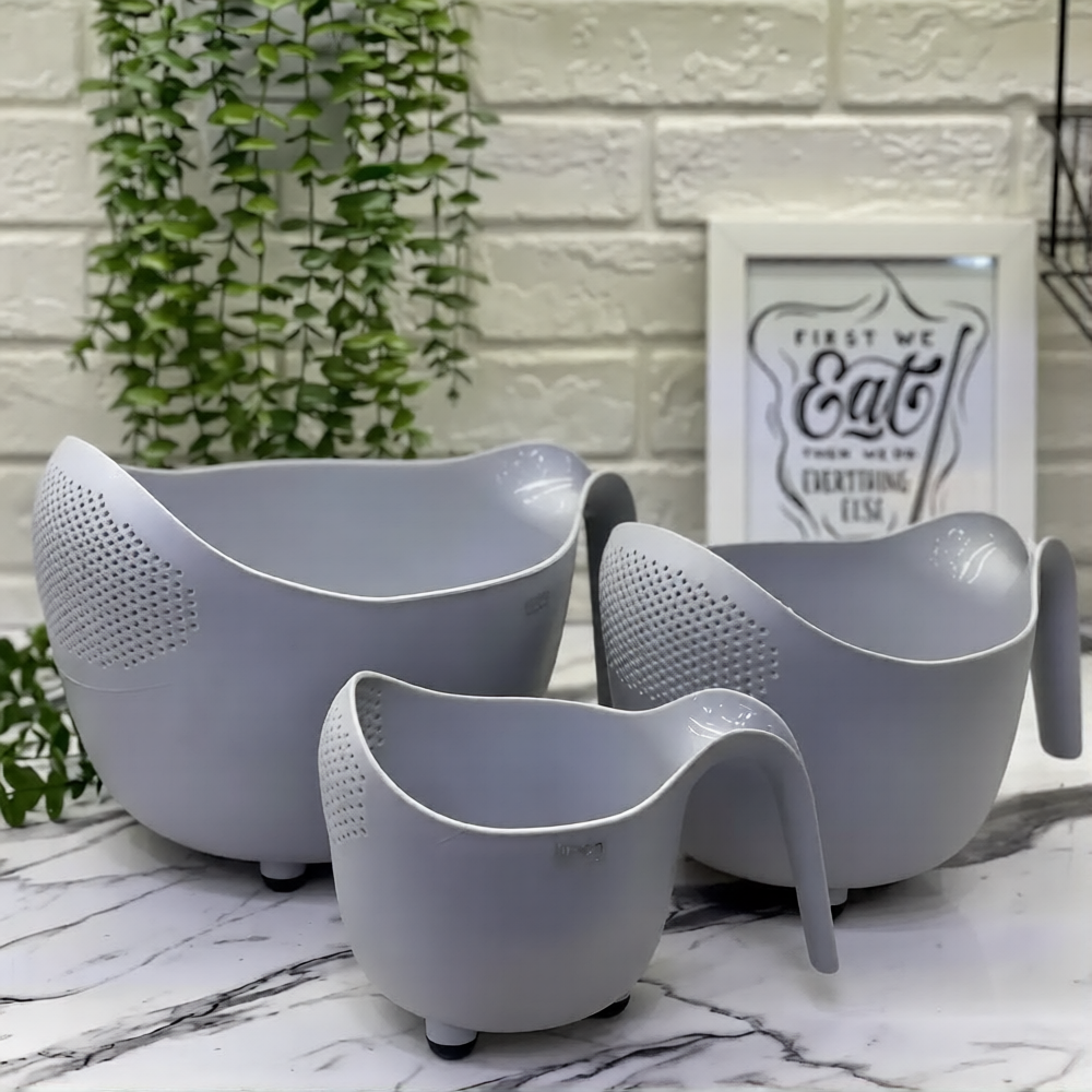 Limon Washing Bowl Set with Handle & Strainer!