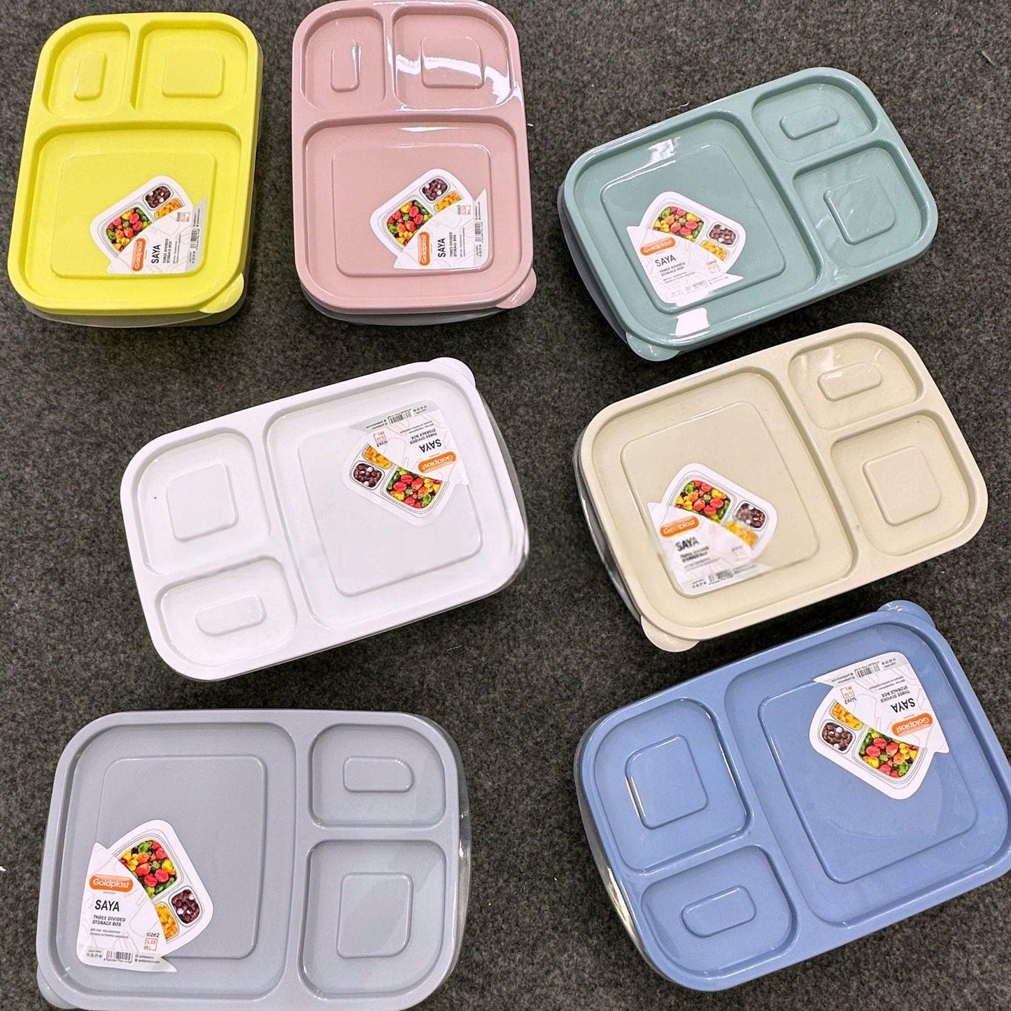 Student Lunch Box 3-Sections 1.15 Liter (Saya)!